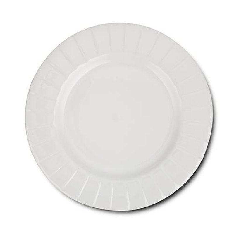 Πιάτο Ρηχό Πορσελάνινο Με Ανάγλυφο Σχέδιο 27cm