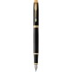 Σετ Στυλό Ballpoint Medium με Πένα Medium από Ατσάλι Laque Black Parker IM Duo 