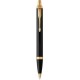 Σετ Στυλό Ballpoint Medium με Πένα Medium από Ατσάλι Laque Black Parker IM Duo 