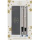 Parker IM Duo Essential Σετ Στυλό Ballpoint Fine με Πένα Fine από Ατσάλι Ασημί σε Θήκη