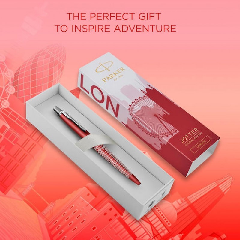 Parker Jotter Special Edition Στυλό Ballpoint Κόκκινο London CT