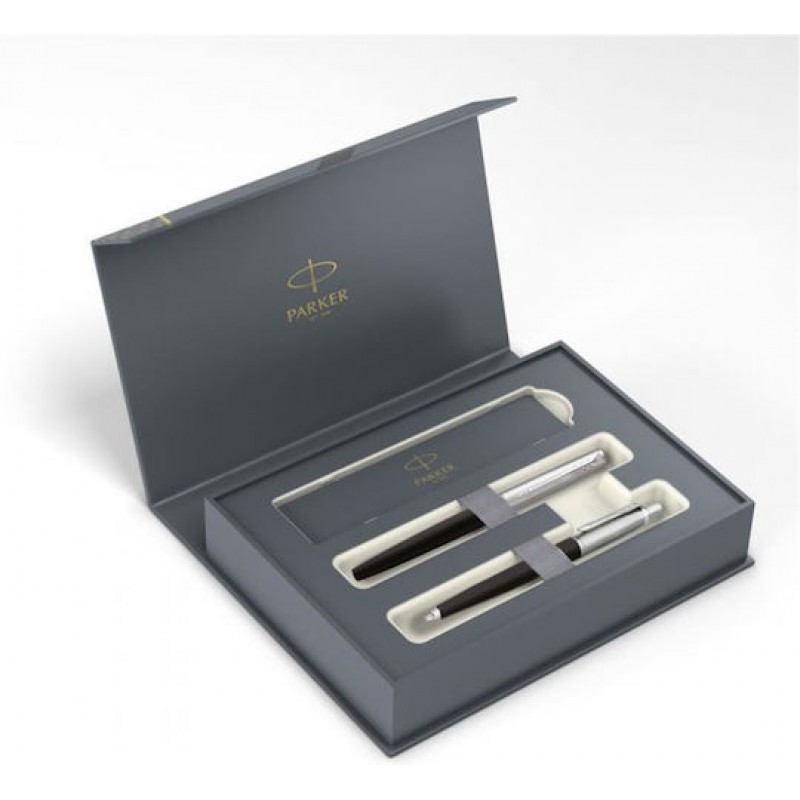 Parker Jotter Orig Σετ Στυλό Ballpoint Medium & Πένα Μαύρο Χρώμα