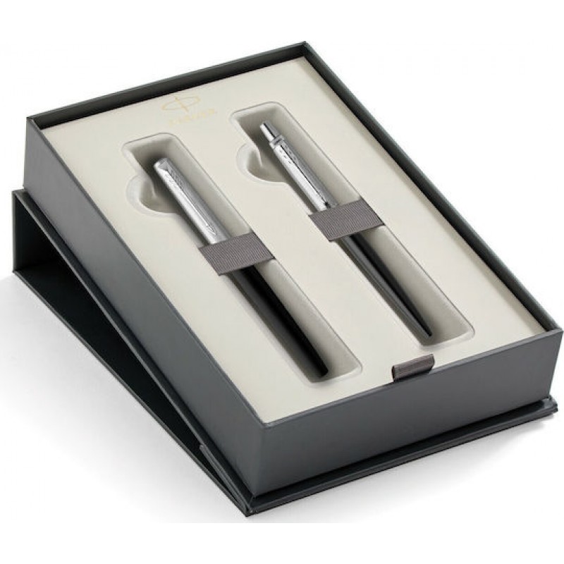 Parker Jotter Orig Σετ Στυλό Ballpoint Medium & Πένα Μαύρο Χρώμα