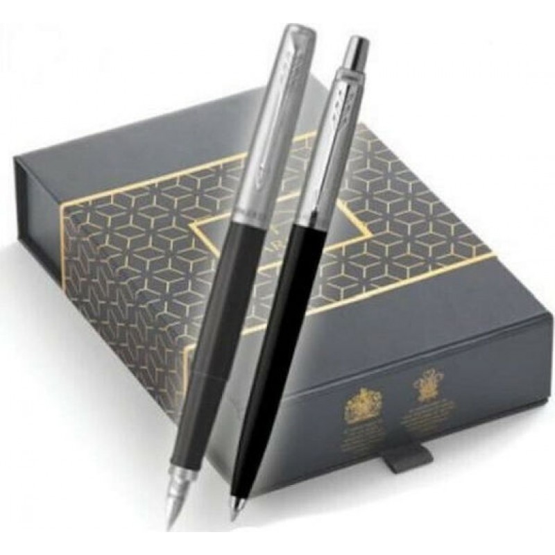 Parker Jotter Orig Σετ Στυλό Ballpoint Medium & Πένα Μαύρο Χρώμα
