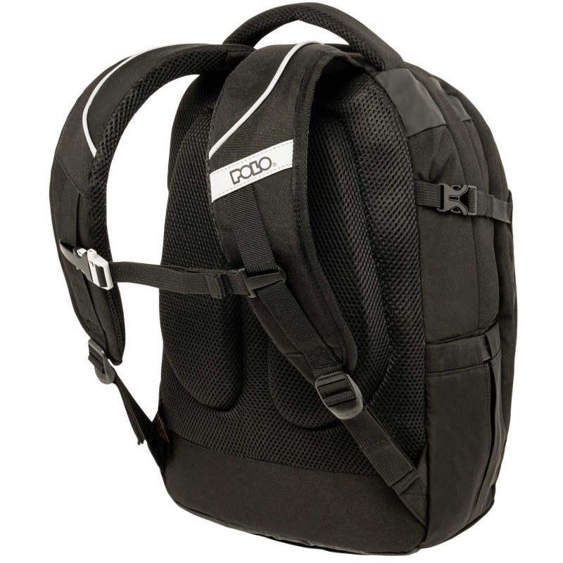 Σακίδιο Πλάτης Σχολικό Cryptic Μαύρο 30x21x44Cm Polo