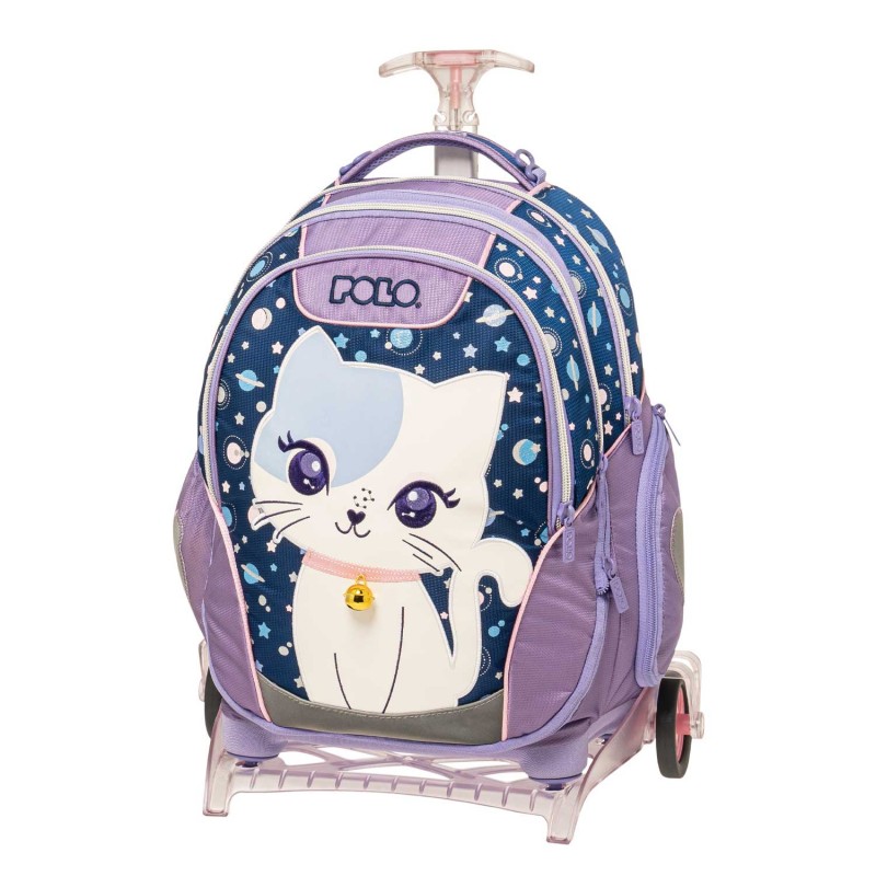 Σακίδιο Τροχήλατο Σχολικό Reel Space Cat 30x43x20Cm Polo