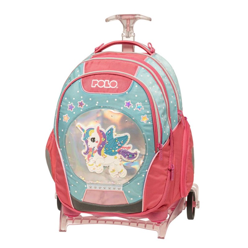 Σακίδιο Τροχήλατο Σχολικό Reel Unicorn 30x43x20Cm Polo