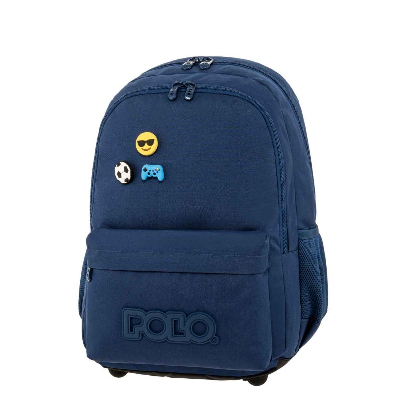 Σακίδιο Pins Μπλε 30x22x44Cm Polo 