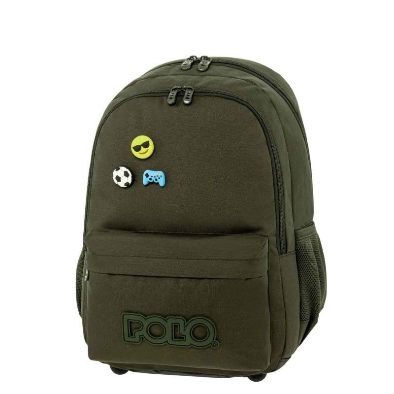 Σακίδιο Πλάτης Σχολικό Pins Kaitoke Κυπαρισσί 30x22x44Cm Polo