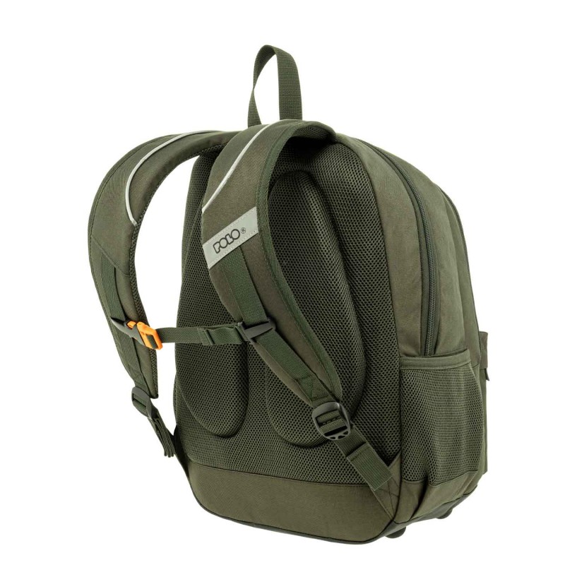 Σακίδιο Πλάτης Σχολικό Pins Kaitoke Κυπαρισσί 30x22x44Cm Polo