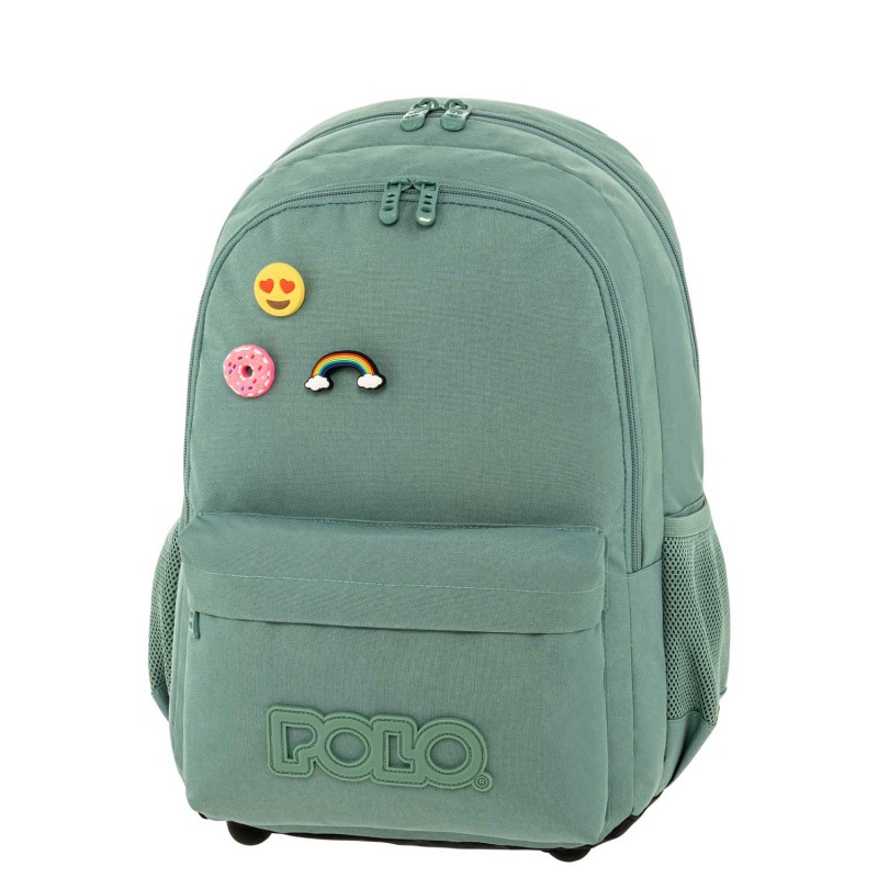 Σακίδιο Πλάτης Σχολικό Pins Μέντα 30x22x44Cm Polo