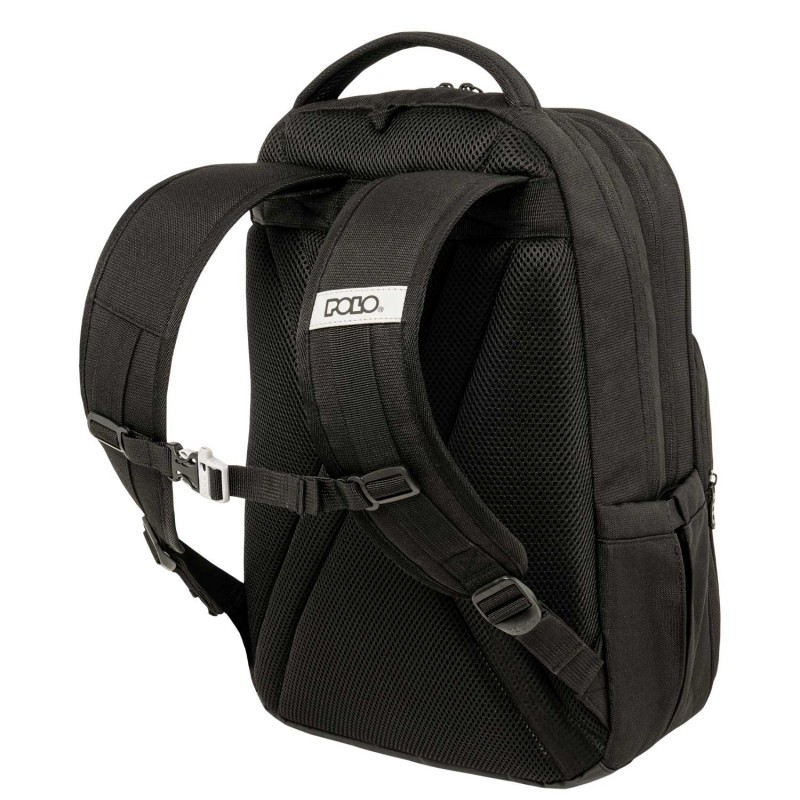Σακίδιο Πλάτης Σχολικό Genius Black 31x20x45Cm Polo