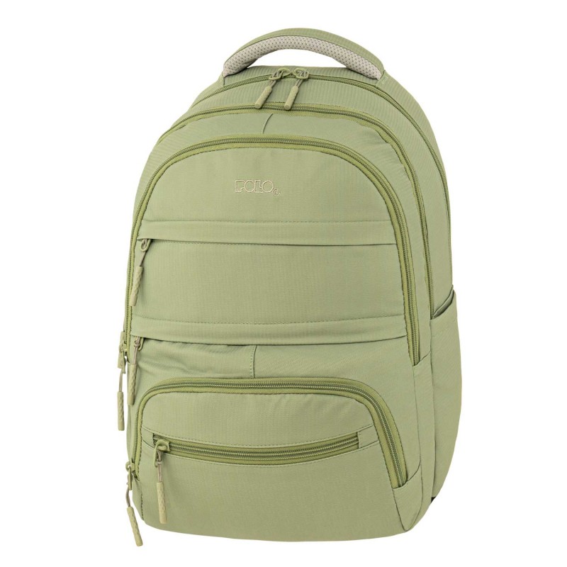 Σακίδιο Πλάτης Σχολικό Multi Pocket Pistachio 31x22x44Cm Polo