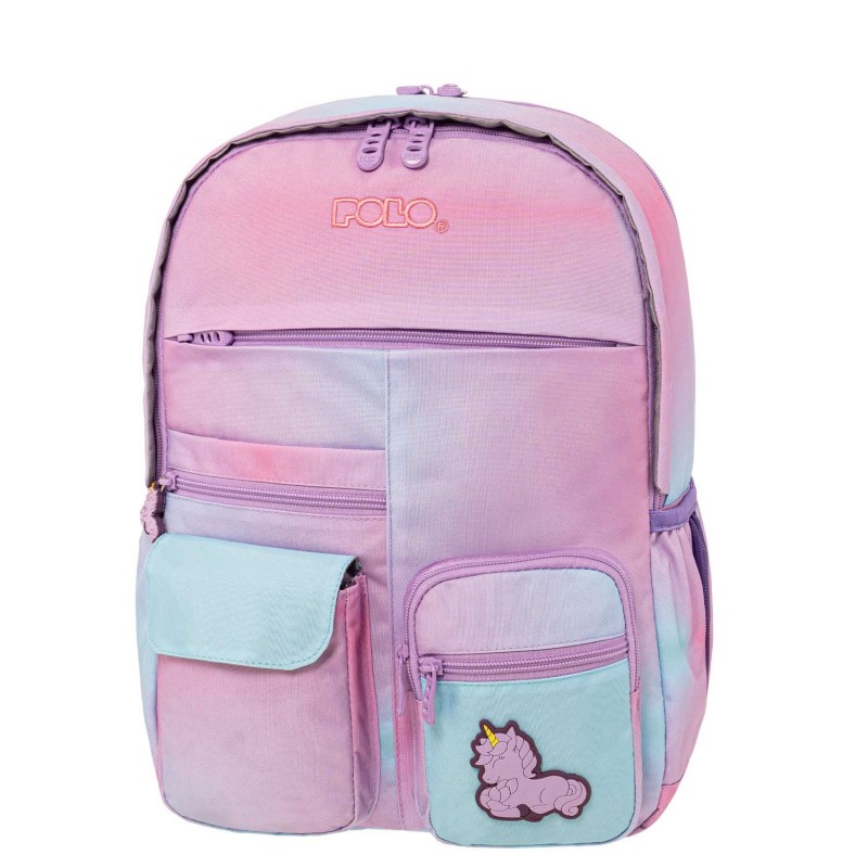 Σακίδιο Πλάτης Δημοτικού Youngster Unicorn 30x18x44Cm Polo
