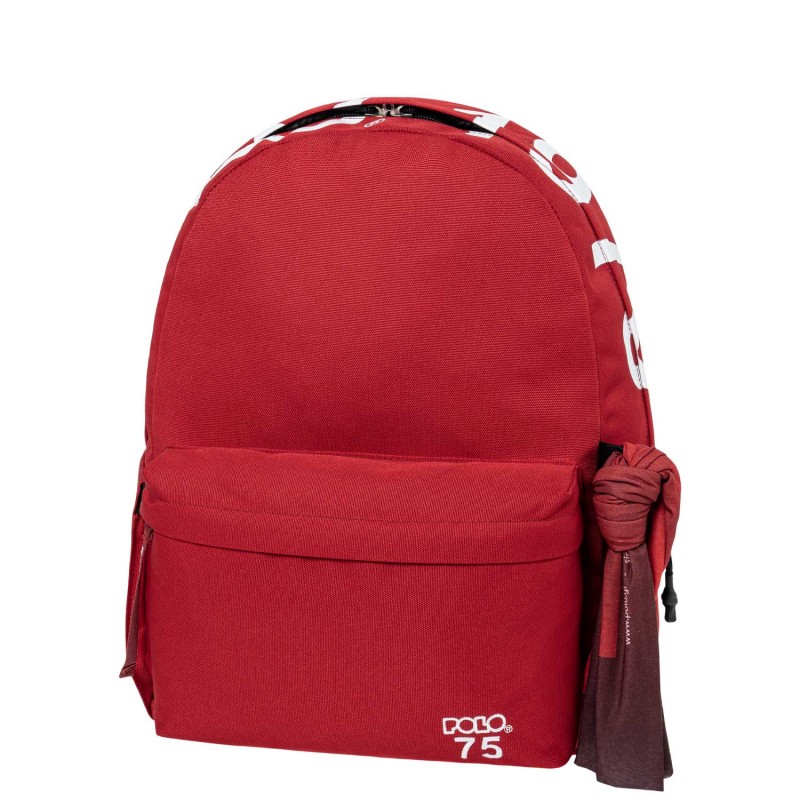 Σακίδιο Πλάτης Σχολικό '75 Κόκκινο 30x21x42Cm Polo