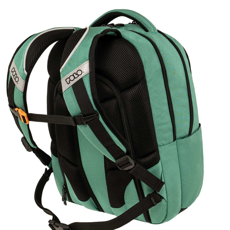 Σακίδιο Πλάτης Σχολικό Wonder Σμαραγδί 31x24x45Cm Polo