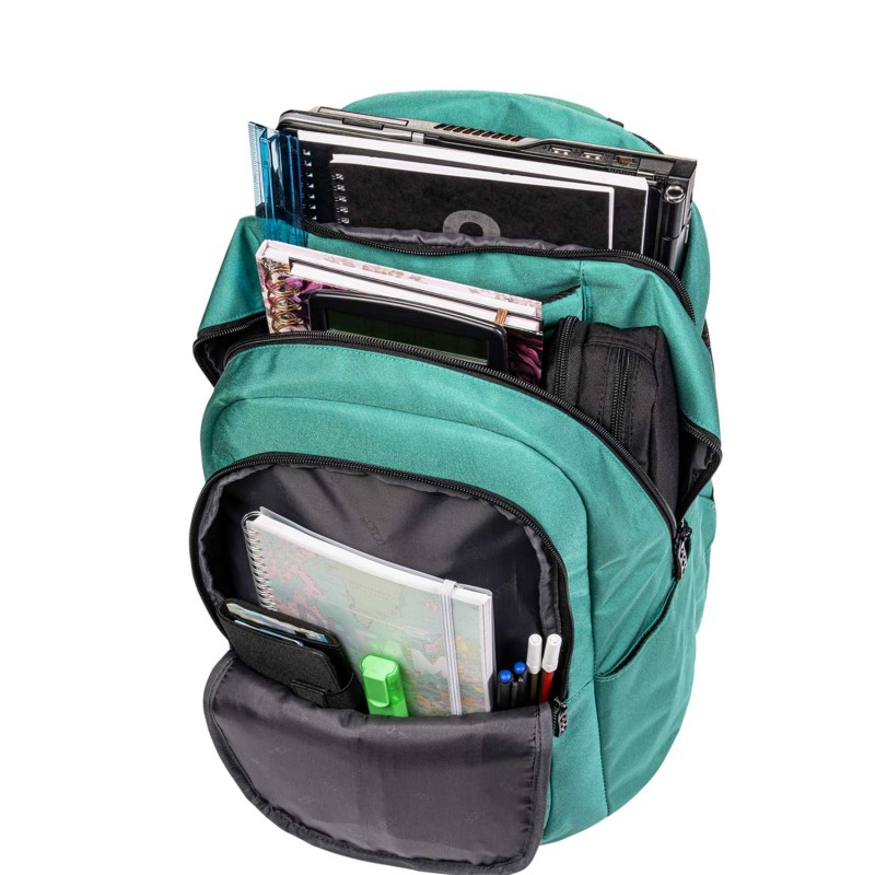 Σακίδιο Πλάτης Σχολικό Wonder Σμαραγδί 31x24x45Cm Polo