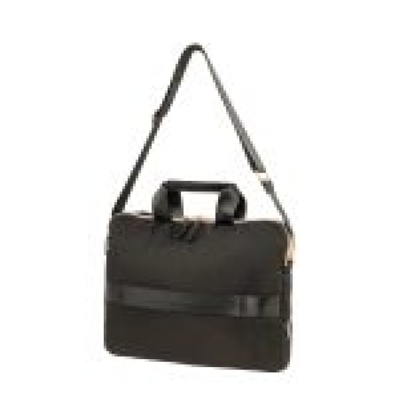 Χαρτοφύλακας Essence Γυναικείος Μαύρος/Ροζ 40x4x30Cm Polo