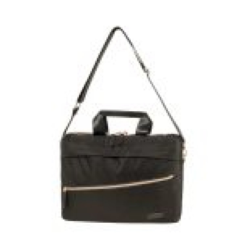 Χαρτοφύλακας Essence Γυναικείος Μαύρος/Ροζ 40x4x30Cm Polo