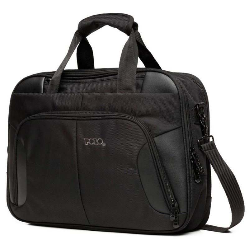 Χαρτοφύλακας Techero Μαύρος 41x10x30Cm Polo