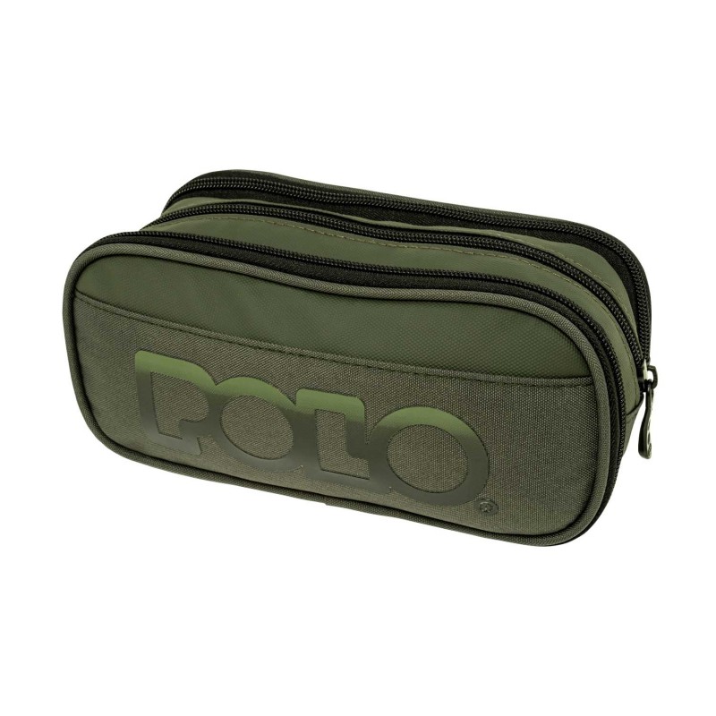 Κασετίνα Τριπλή Cryptic Χακί 22x8x10Cm Polo