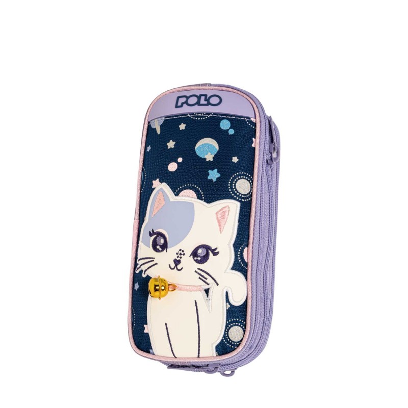 Κασετίνα Διπλή Επεκτεινόμενη Reel Space Cat 21x10x10Cm Polo