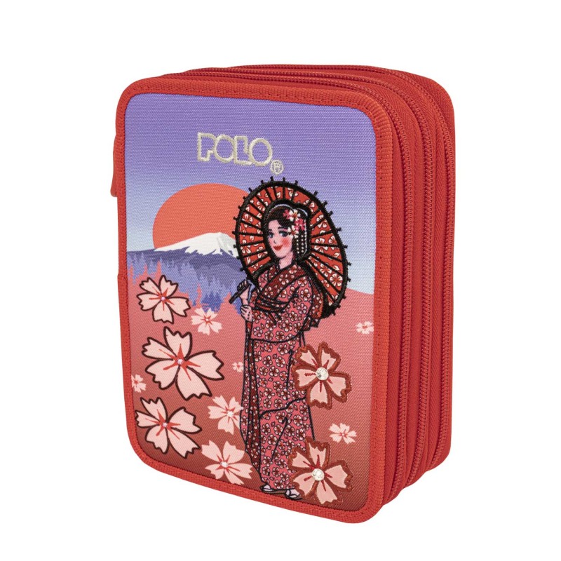 Κασετίνα Τριπλή Mover Geisha 19x7x15Cm Polo
