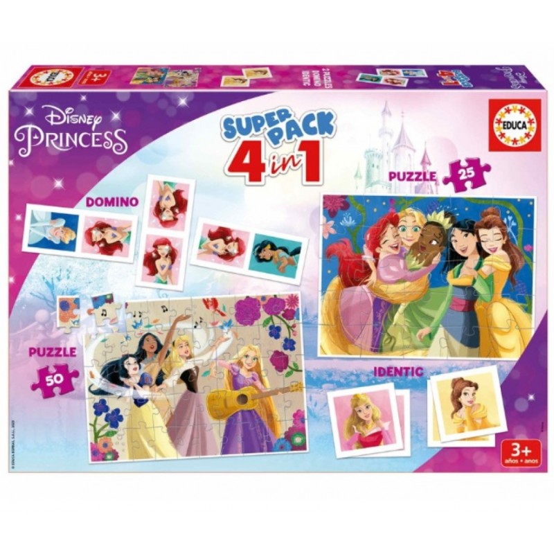Παζλ Superpack 4 Σε1 Disney Princess Educa 
