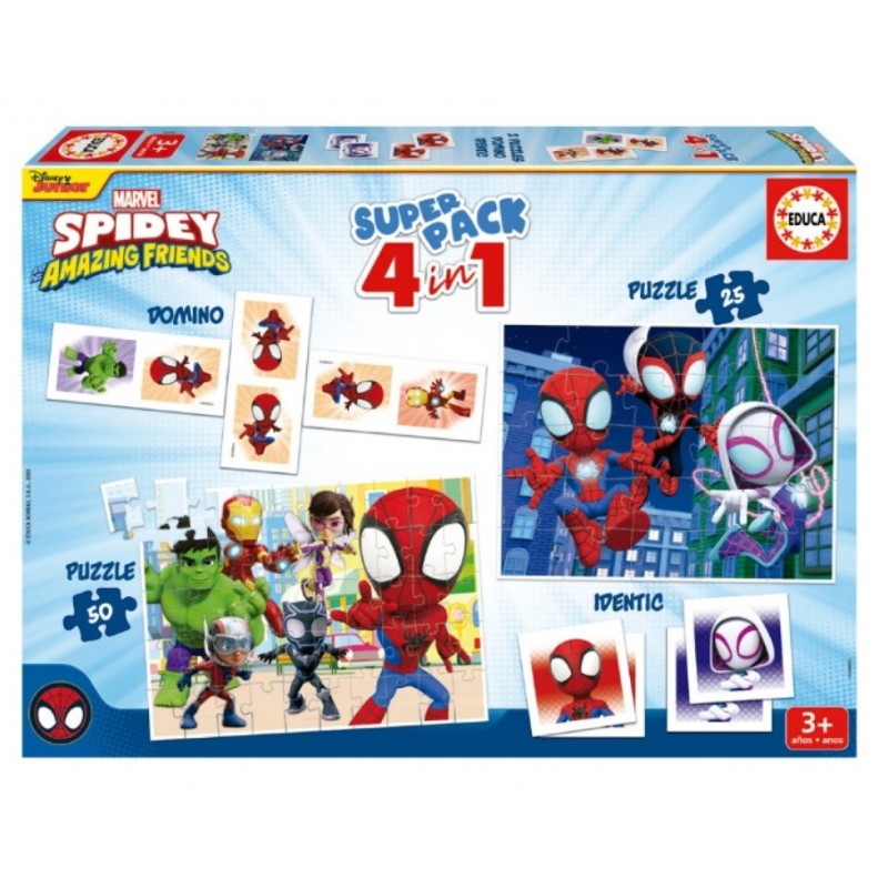Puzzle Superpack 4 Σε 1 Spidey And Amazin Friends Remoundo 