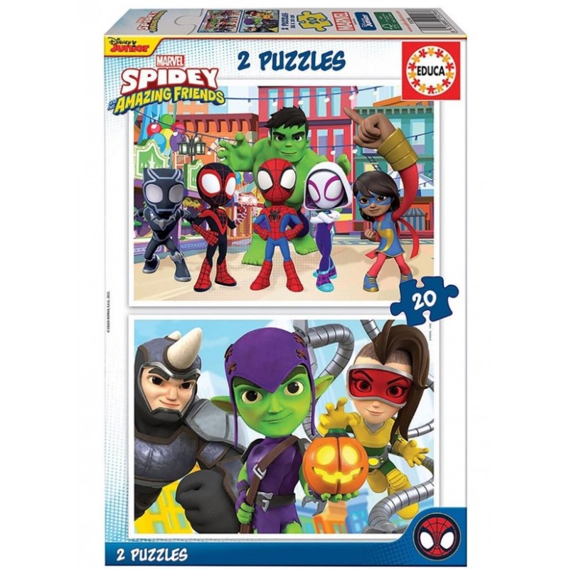 Παιδικο Παζλ 2x20Τμχ Spidey & His Amazing Friends Remoundo
