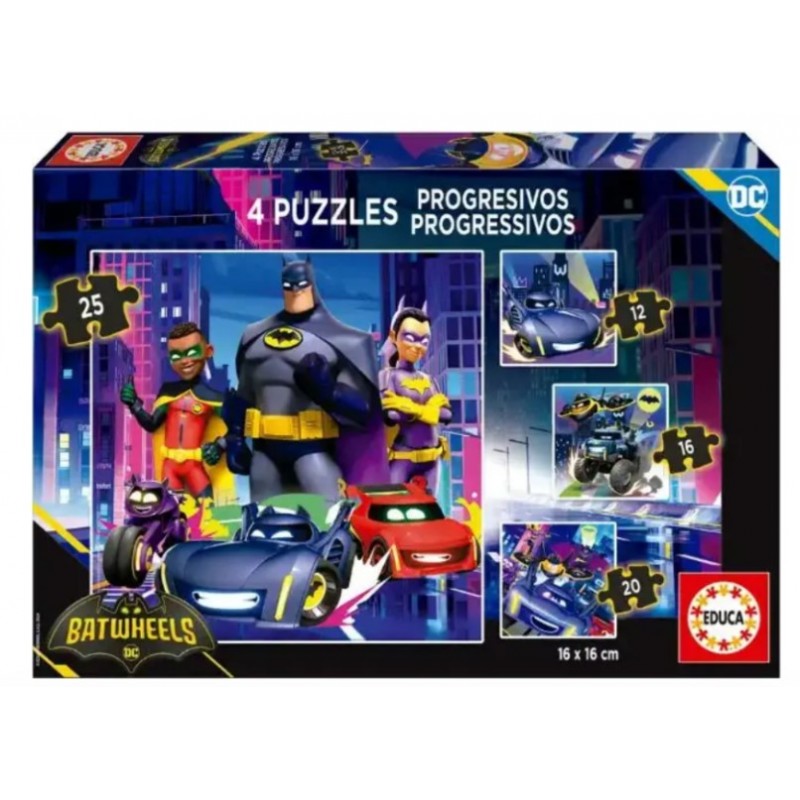 Παιδικό Puzzle Batwheels 12-16-20-25Τμχ Educa Remoundo 