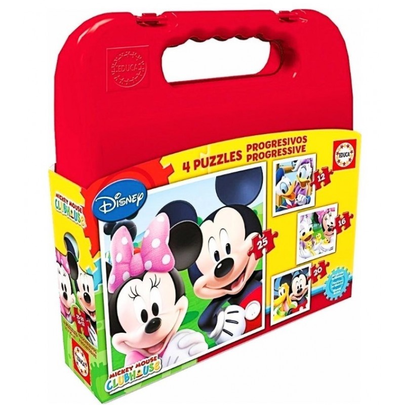 Παζλ Βαλιτσάκι Mickey 12-16-20-25Τμχ Educa 