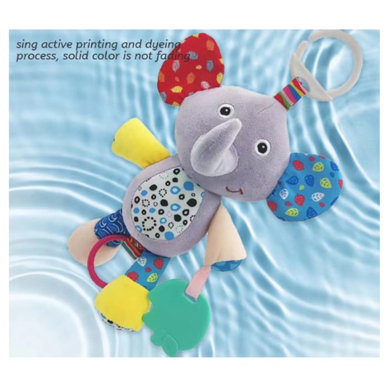 Κρεμαστή Κουδουνίστρα Ελεφαντάκι Με Κορδόνι Μουσικής Lazarid