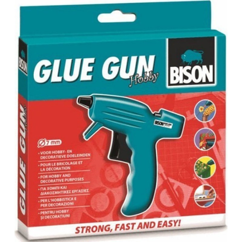 Bison Glue Gun Hobby Πιστόλι Θερμοκόλλησης 40W Για Ράβδους Σιλικόνης 7mm