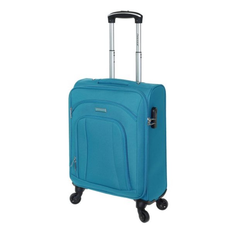 Βαλίτσα Καμπίνας Τυρκουάζ 55x40x20 ZC444-S – Ελαφριά με 4 Ρόδες & Ιδανική για Όλες τις Αεροπορικές Diplomat