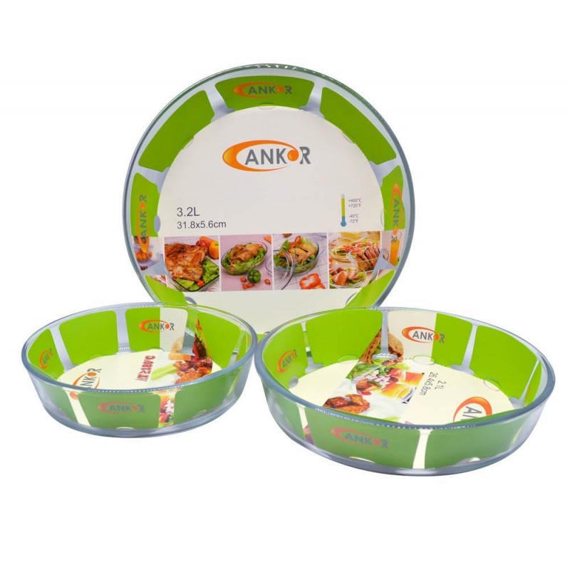 Πυρίμαχο Ταψί Στρόγγυλο 3Lt 32X5 , 6 Εκ .