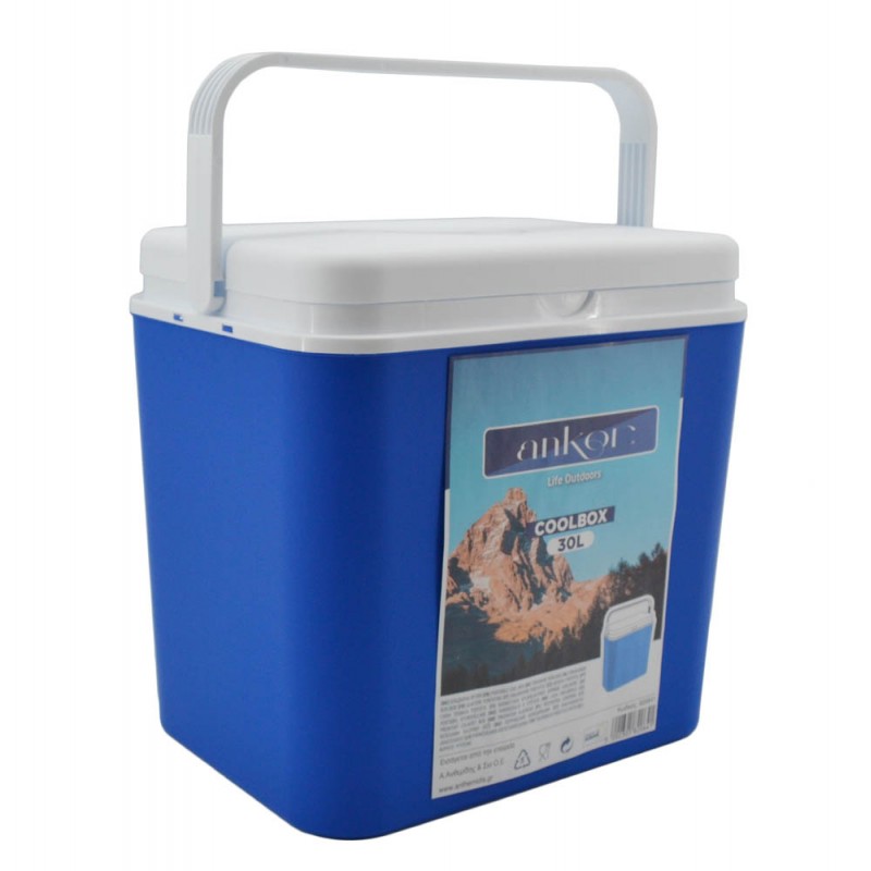 Φορητό Ψυγείο Πάγου 30Lt Μπλε Ankor