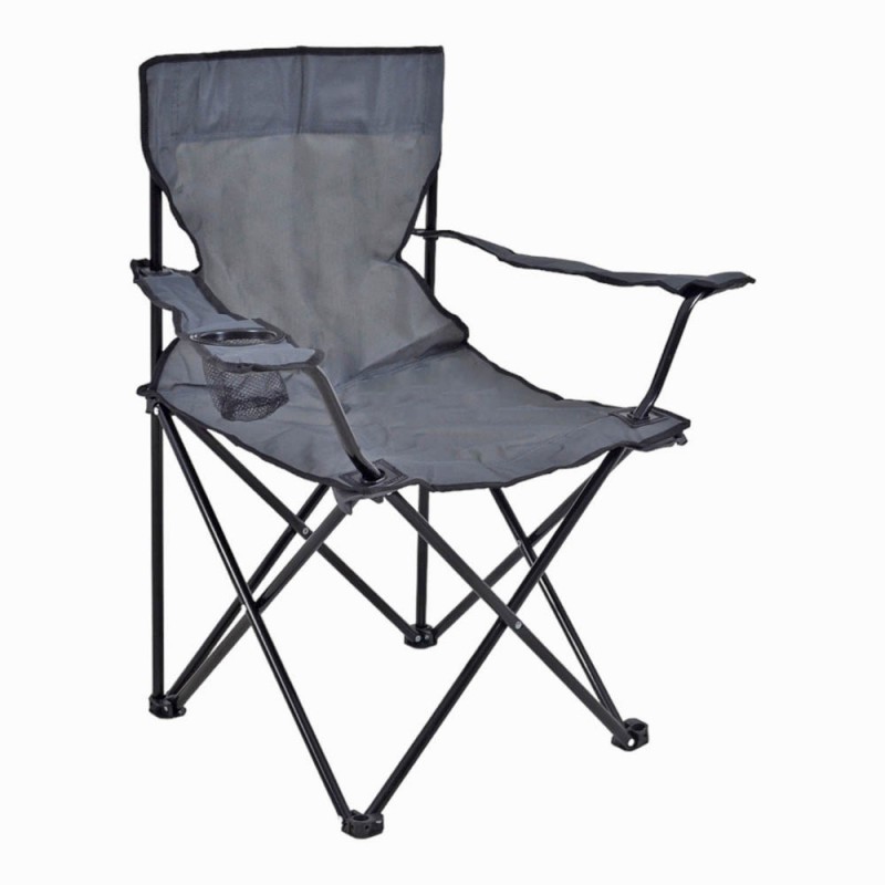 Καρέκλα Camping Πτυσσόμενη Γκρι 82X50X80Εκ . ankor