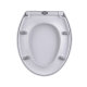 Καπάκι Τουαλέτας Ρρ Soft Close Άσπρο-Inox 36.8x43Εκ . ankor