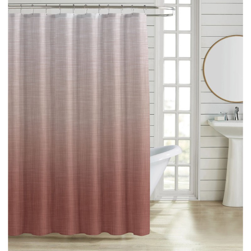 Κουρτίνα Μπάνιου Πολυεστερική 180X200Εκ 90Gsm Με 12 Κρίκους Ντε Γκράντε Σε Απόχρωση Σάπιου Μήλου Ankor