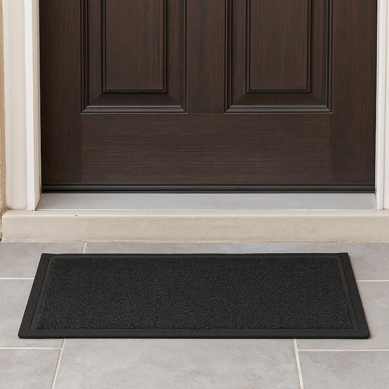 Πατάκι Με Αντιολισθητική Βάση Pvc 40X60Εκ . Μαύρο Ankor