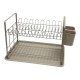 Πιατοθήκη Διώροφη Μεταλλική Σε Taupe Χρώμα 48X32X29Εκ . ankor