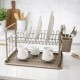 Πιατοθήκη Διώροφη Μεταλλική Σε Taupe Χρώμα 48X32X29Εκ . ankor