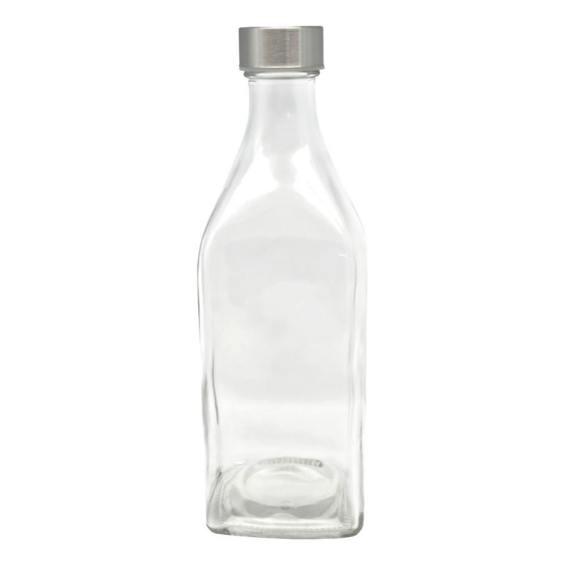Μπουκάλι Γυάλινο 1.0 Lt Διάφανο Με Inox Καπάκι Ankor
