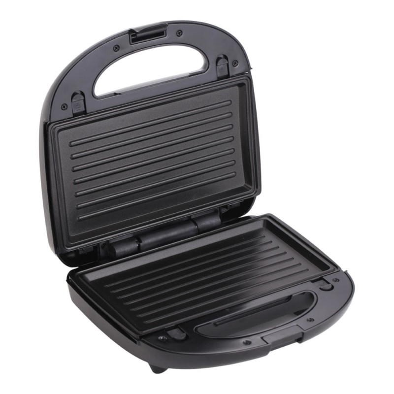 Τοστιέρα 2 Σε 1 Με Αποσπώμενες Πλάκες Grill Και Sandwich Inox Με Μαύρο Χρώμα 950W Ankor