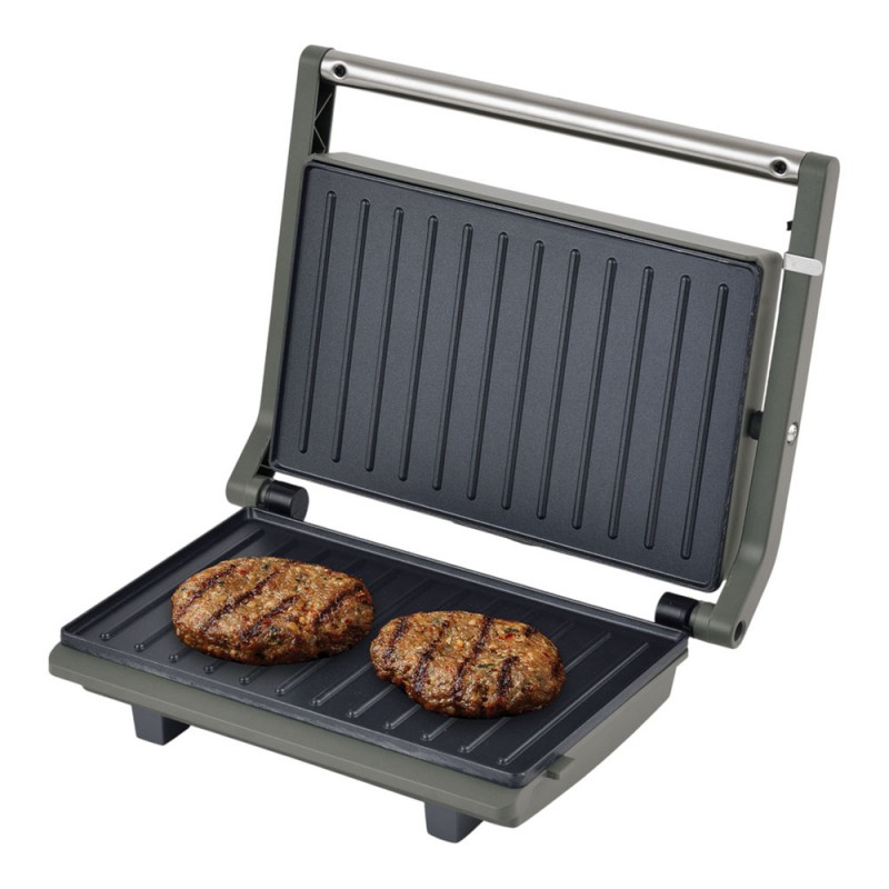 Τοστιέρα Ψηστιέρα Grill 2 Θέσεων Με Αντικολλητικες Πλάκες Σε Λάδι Ματ Χρώμα 1300W Ankor