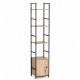 Βιβλιοθήκη Μαύρο 29.1x23.5x144εκ.. Ankor