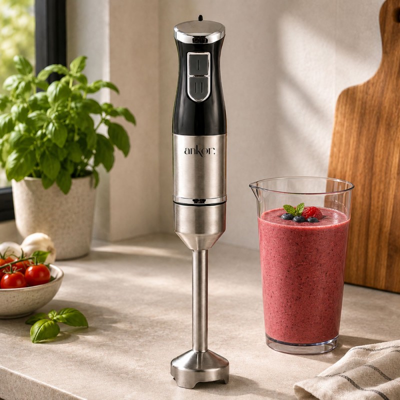 Ραβδομπλέντερ Ankor Inox 500W Με 2 Ταχύτητες