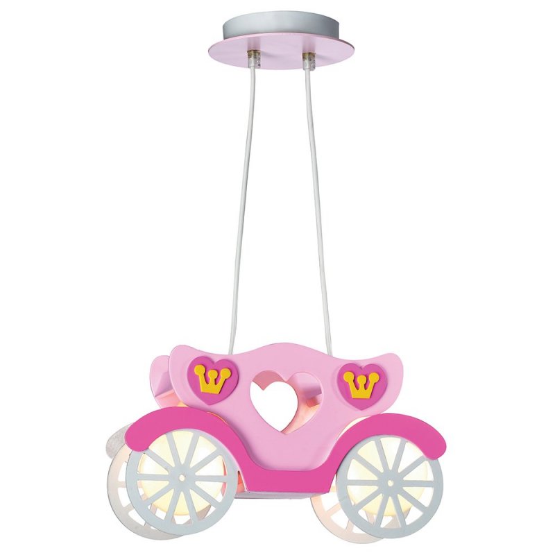 Παιδικό Φωτιστικό Οροφής Ροζ Άμαξα με 2 Λάμπες Cl 4330 Arlight