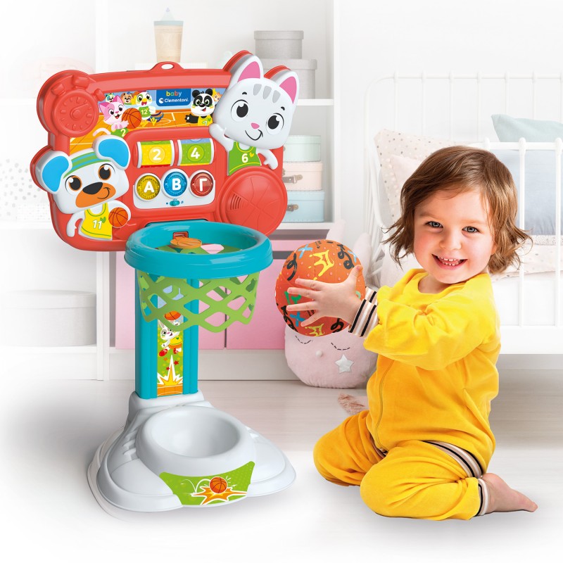 Baby Clementoni Βρεφικό Εκπαιδευτικό Παιχνίδι Μπασκετάκιας Με Μπάλα Για 18+ Μηνών As Company